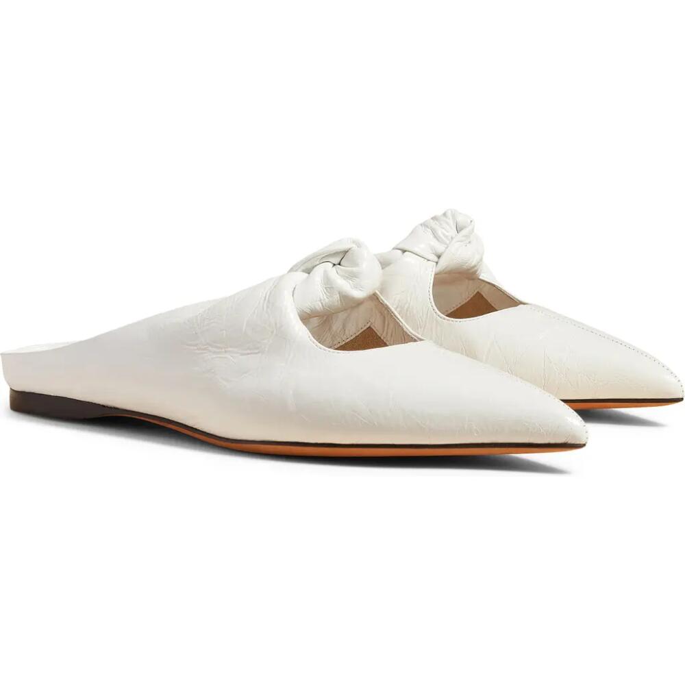 Khaite Rowan Pointed Toe Mule in White Cover