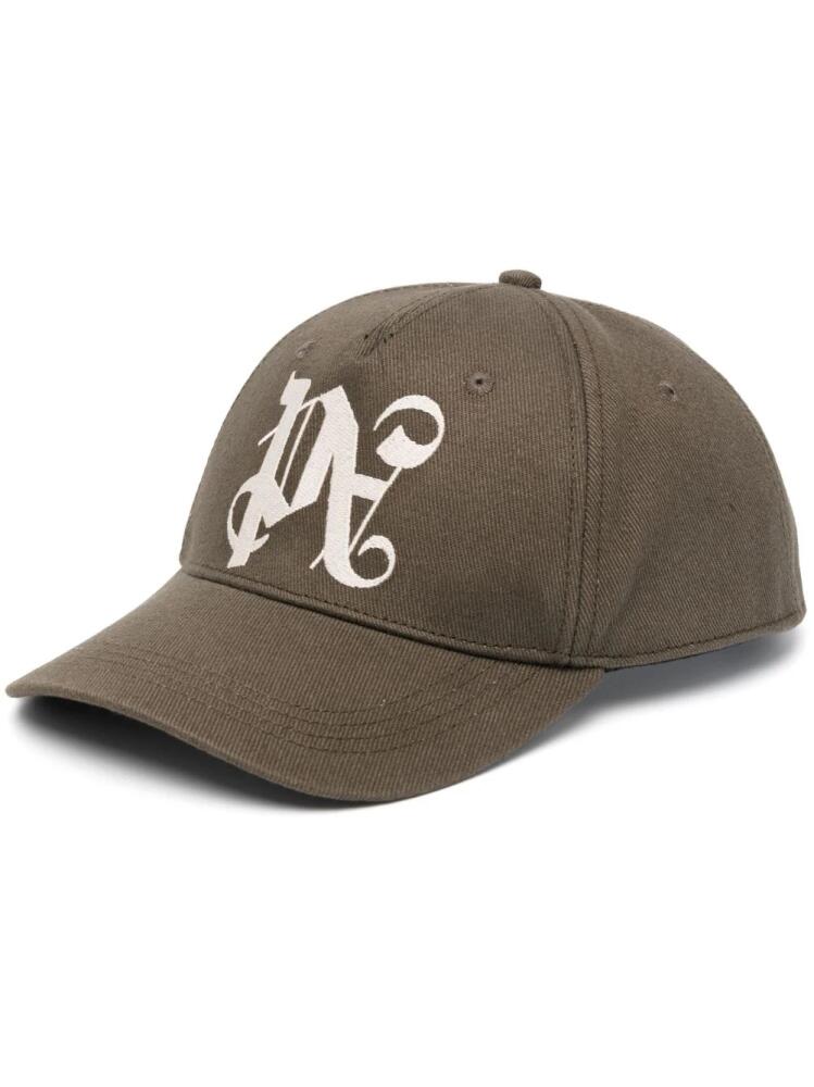 Palm Angels monogram-embroidered cotton cap - Brown Cover