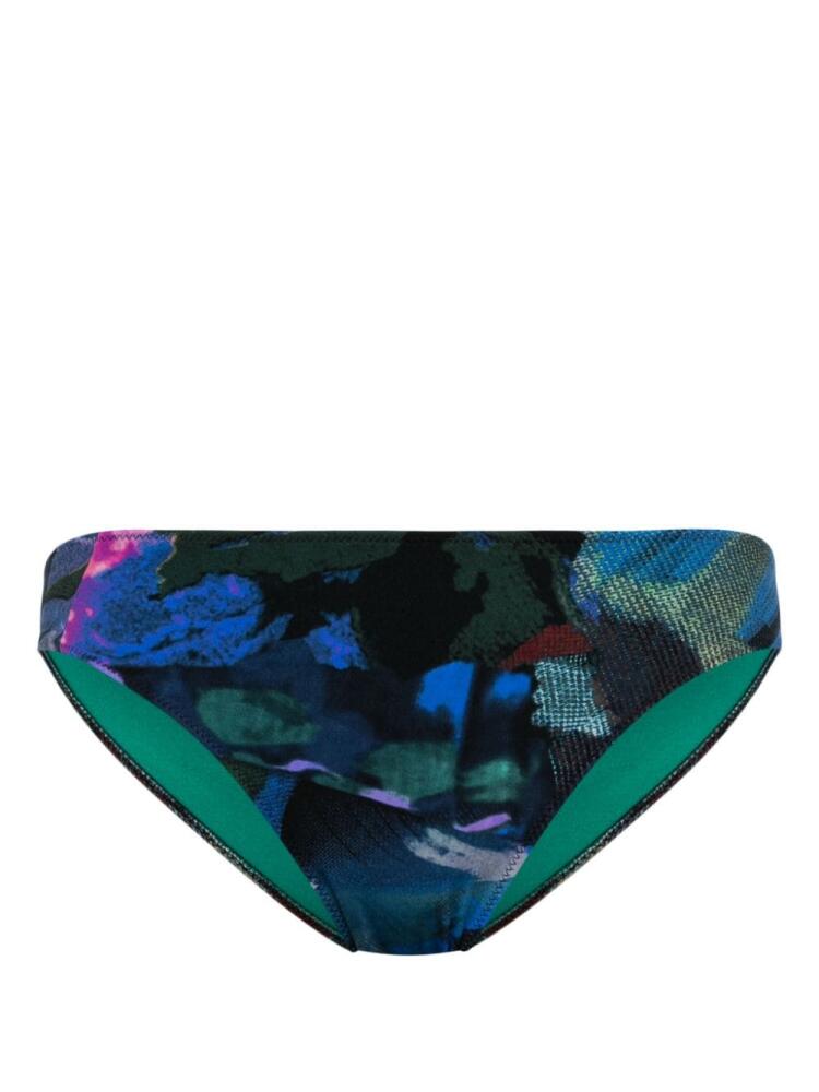 Paul Smith Floral Collage-print bikini bottoms - Blue Cover