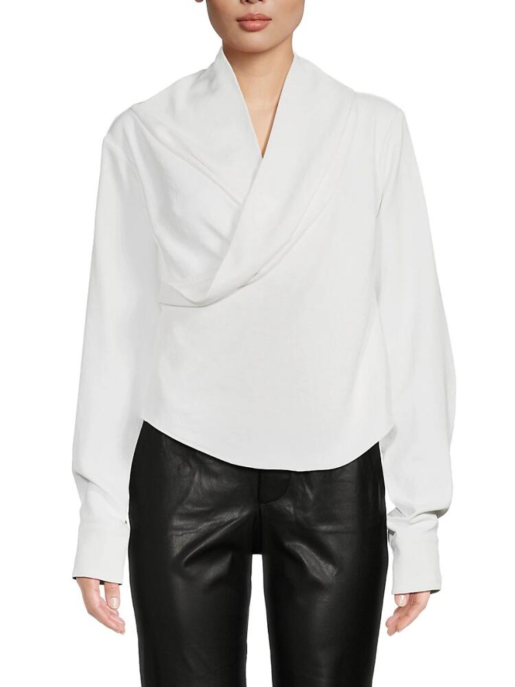 RTA Women's Madeline Faux Wrap Top - White Cover