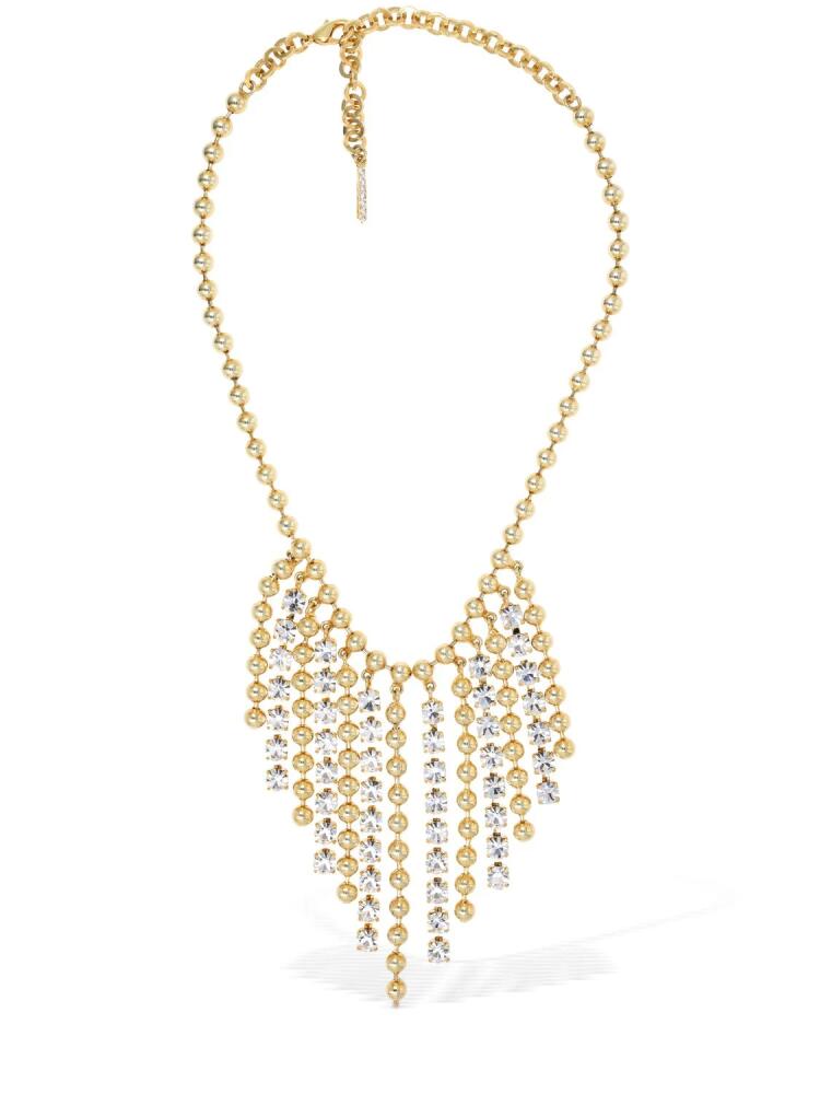 ALESSANDRA RICH Crystal & Chain Fringes Necklace Cover