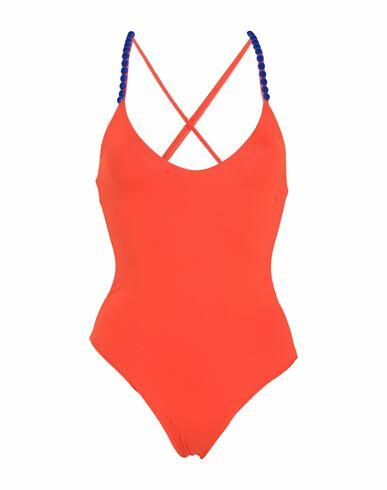 S And S Woman One-piece swimsuit Orange Polyester, Elastane Cover