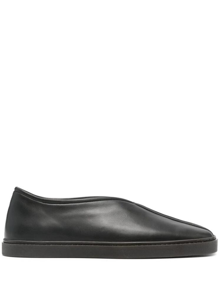 LEMAIRE Piped slip-on sneakers - Black Cover