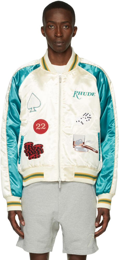 Rhude Off-White Smoking Bomber Jacket Cover