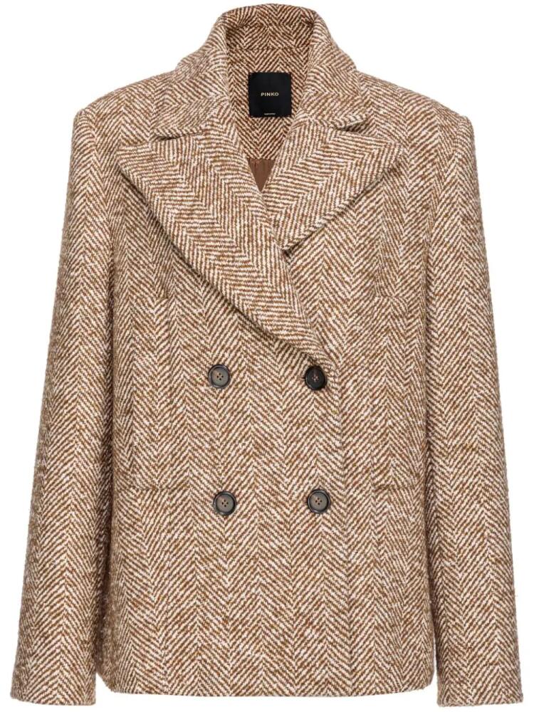 PINKO double-breasted blazer - Neutrals Cover