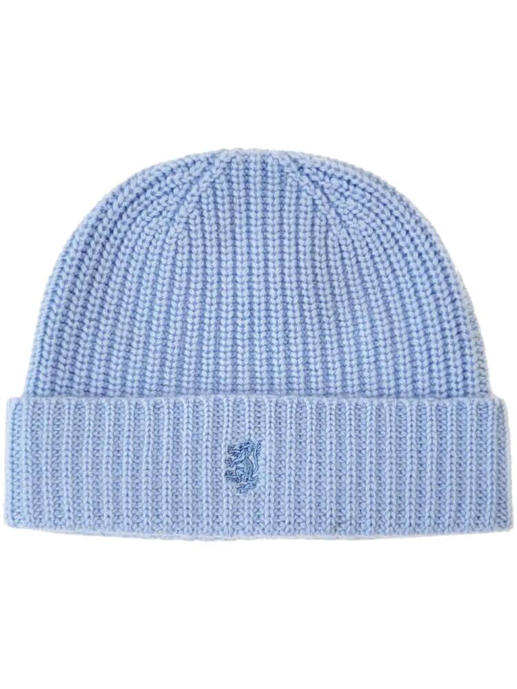 Pringle of Scotland ribbed cashmere beanie - Blue Cover