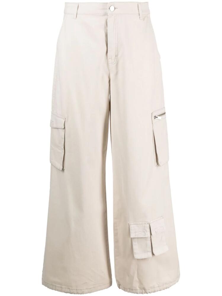 Gestuz multiple-pockets wide leg trousers - Neutrals Cover