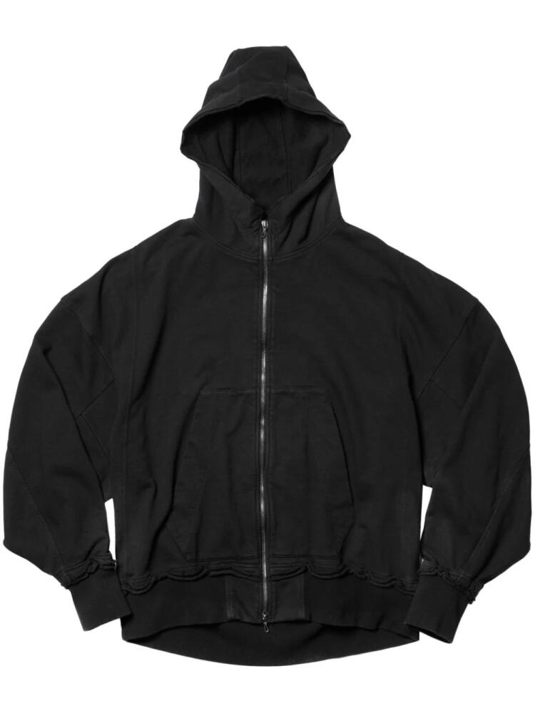 Julius zip-up cotton hoodie - Black Cover