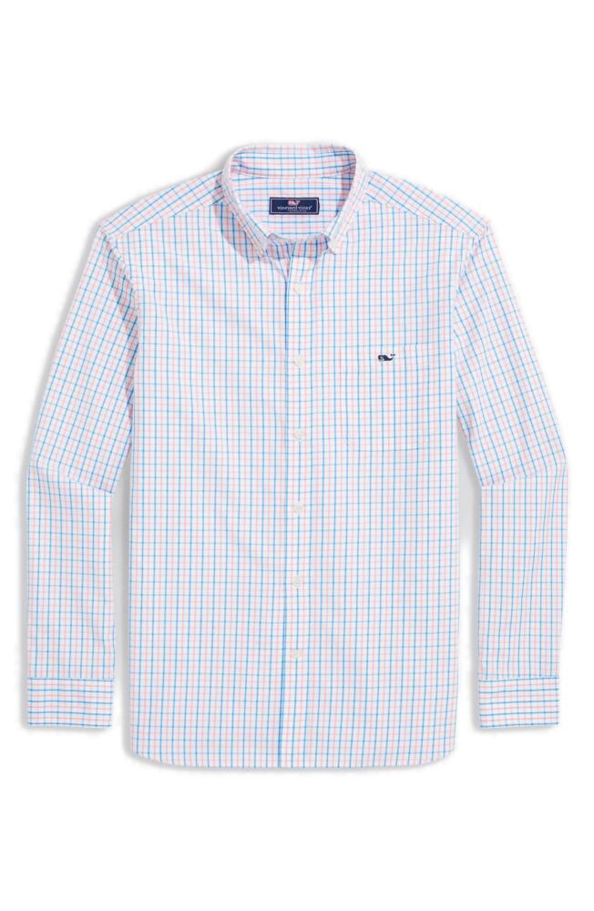 vineyard vines Classic Fit Gingham Cotton Button-Down Shirt in Cayman Plaid Cover