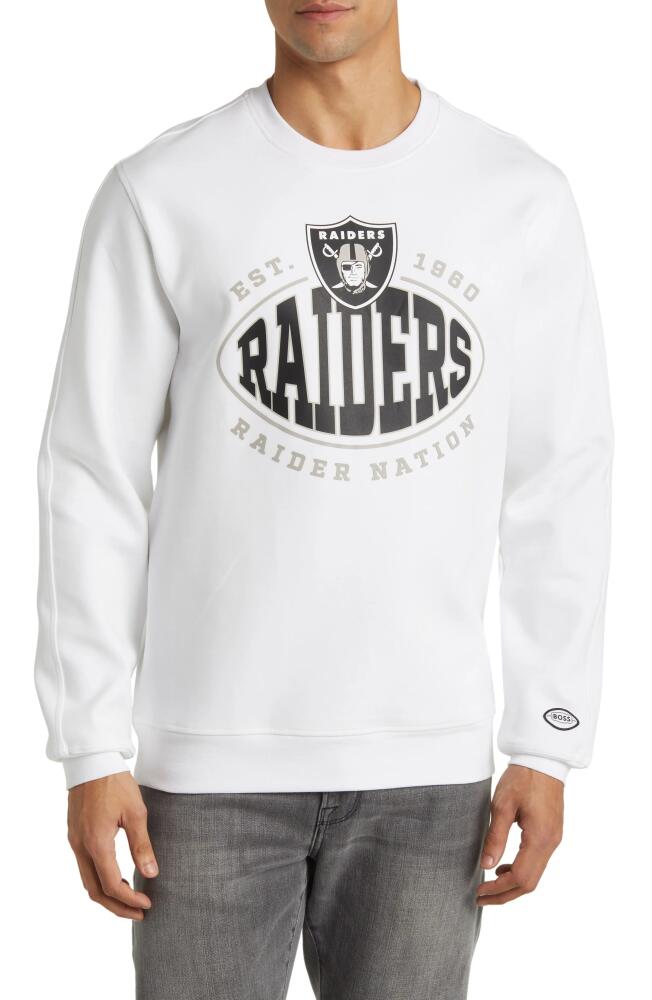 BOSS x NFL Crewneck Sweatshirt in Las Vegas Raiders White Cover