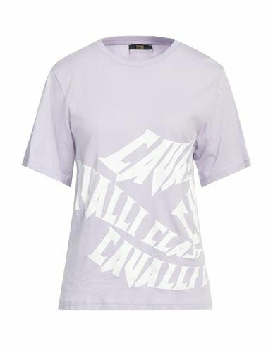 Cavalli Class Woman T-shirt Lilac Cotton Cover