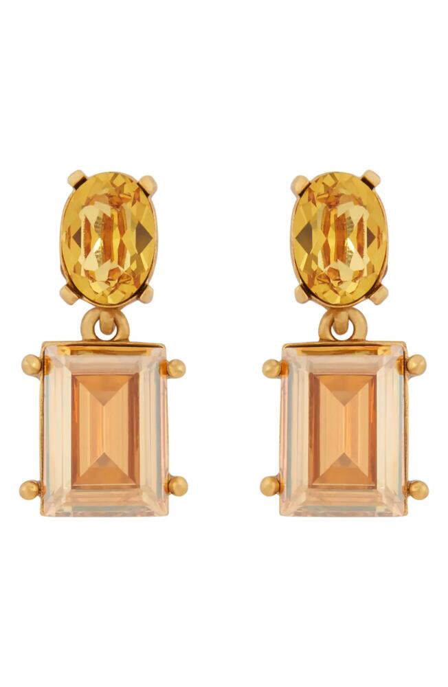 Oscar de la Renta Gallery Crystal Drop Earrings in Topaz Cover