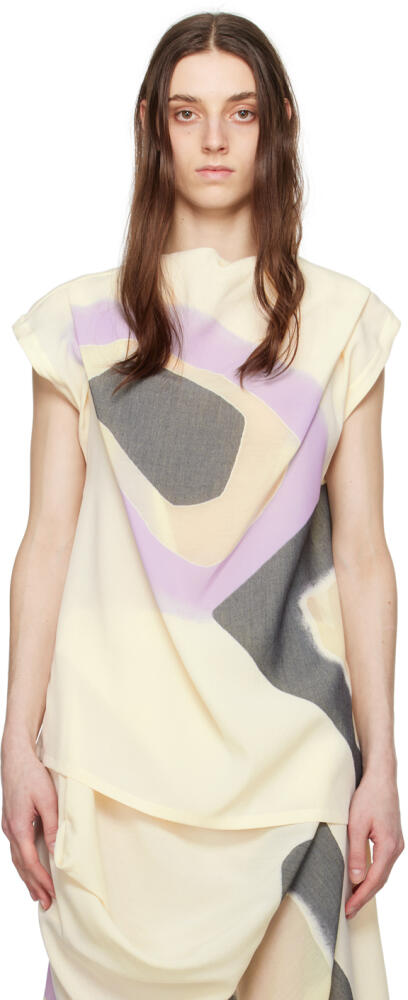 ISSEY MIYAKE Off-White Graphic T-Shirt Cover