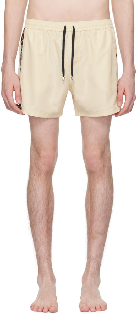 Balmain Off-White Embroidered Swim Shorts Cover