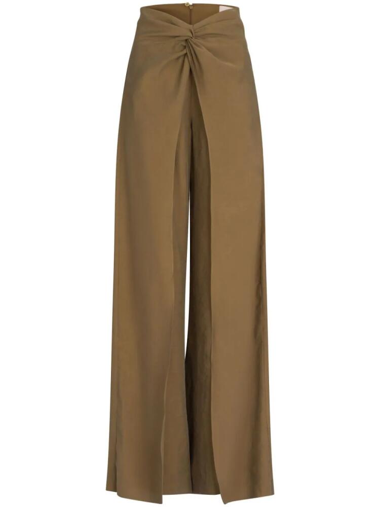 Silvia Tcherassi Canturipe high-waist palazzo trousers - Green Cover