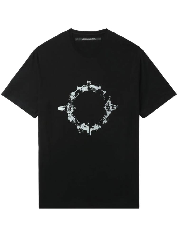 Julius abstract-print crew-neck T-shirt - Black Cover