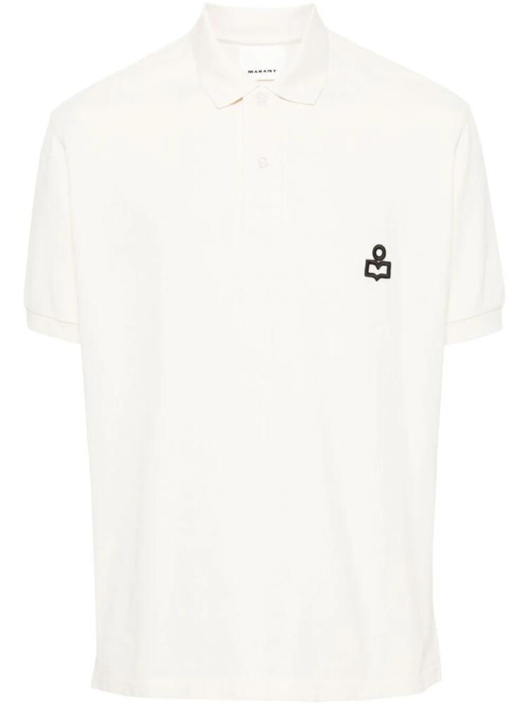 MARANT Afko cotton polo shirt - Neutrals Cover