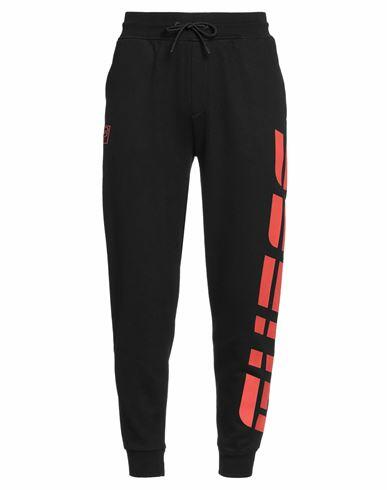 Guess Man Pants Black Cotton, Polyester Cover