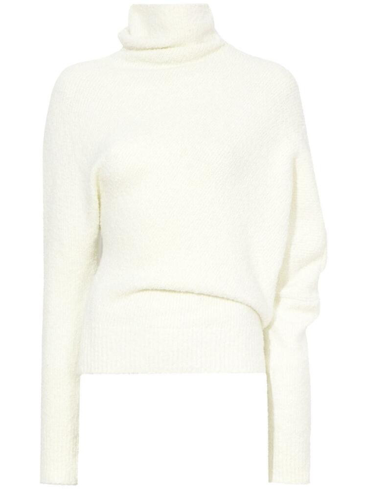 Proenza Schouler Fuzzy Boucle asymmetric sweater - White Cover