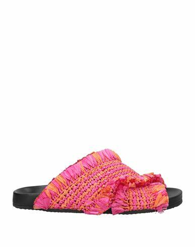 De Siena Woman Sandals Fuchsia Textile fibers Cover