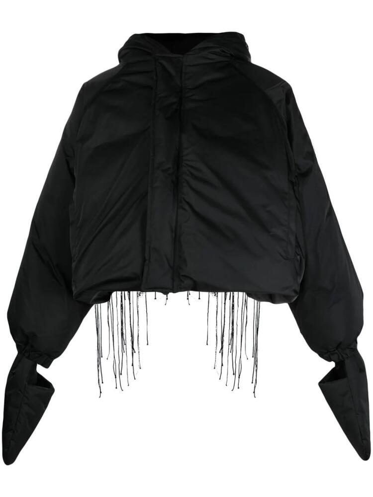 Yohji Yamamoto embroidered mitten-cuff jacket - Black Cover