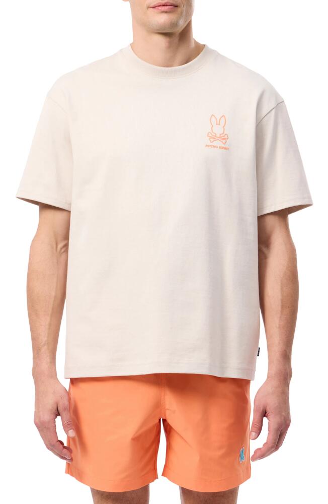 Psycho Bunny Barrett Cotton T-Shirt in Natural Linen Cover