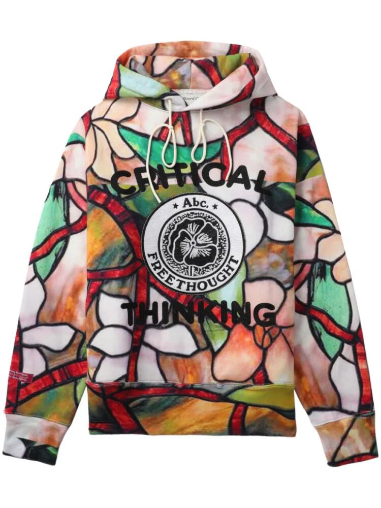 Advisory Board Crystals stained glass-print hoodie - Brown Cover