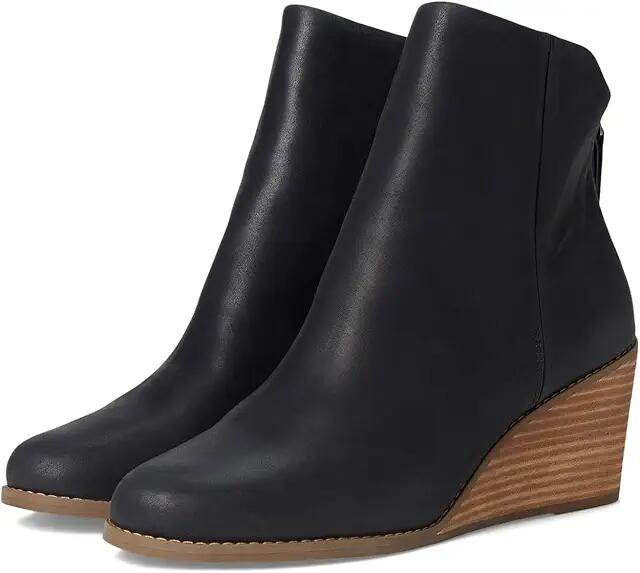 TOMS Casey (Black Leather) Women's Boots Cover