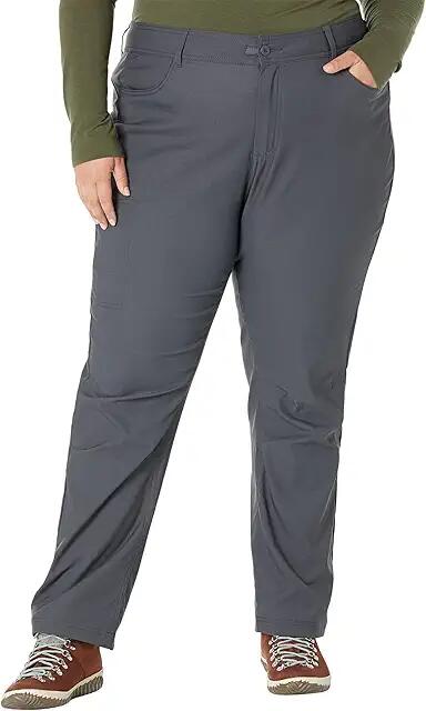 Prana Plus Size Halle Straight Pants II (Coal) Women's Clothing Cover