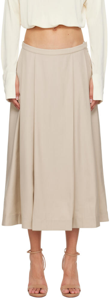 Aya Muse Beige Vosa Midi Skirt Cover