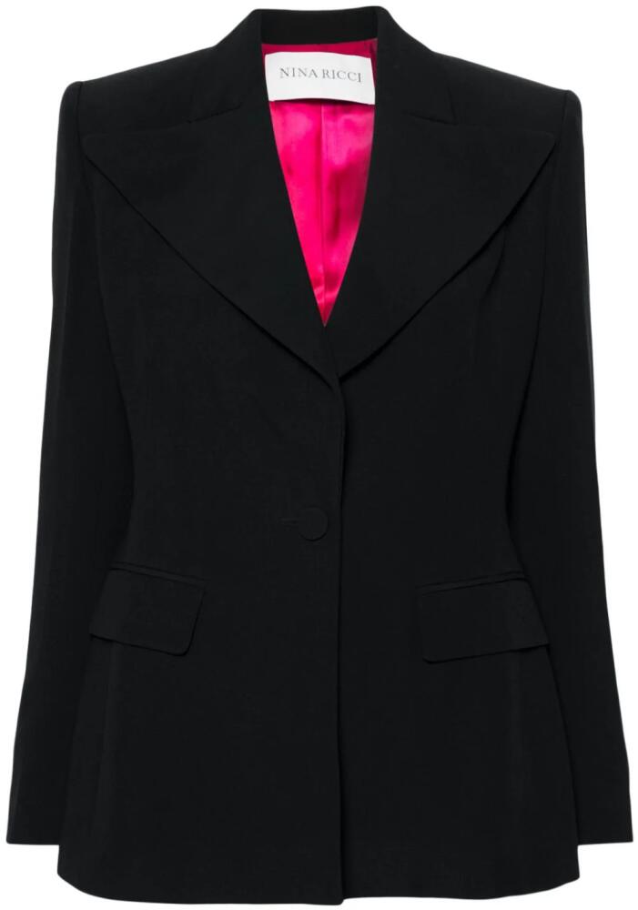 Nina Ricci wide-lapels single-breasted blazer - Black Cover