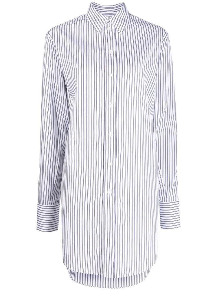 SA SU PHI striped silk shirt dress - Blue Cover