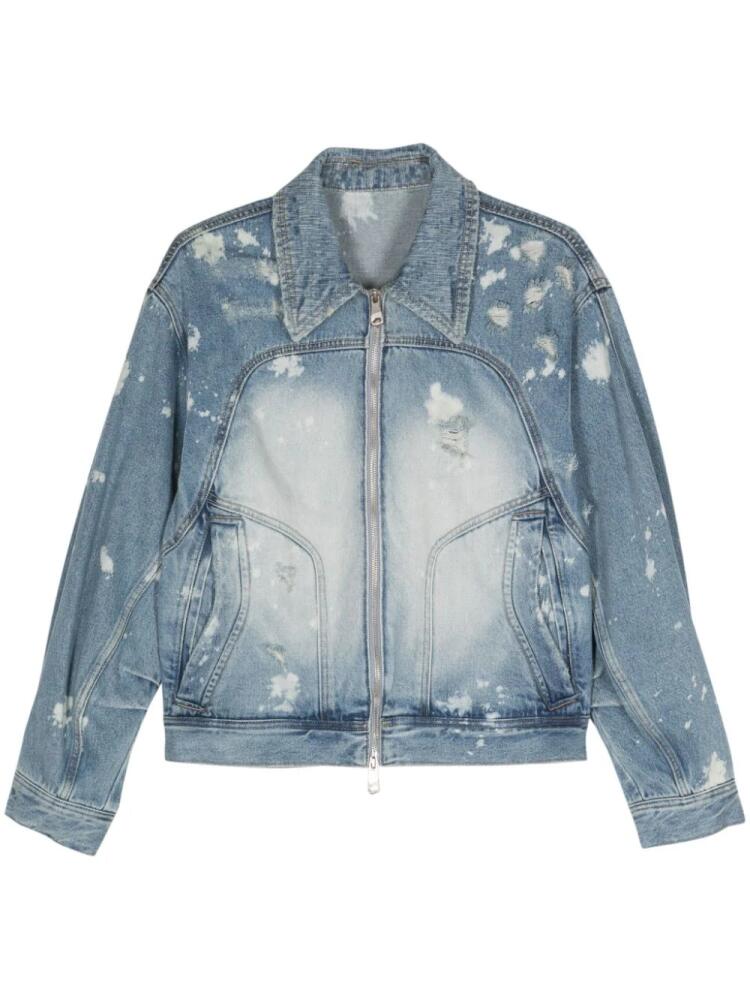 Ader Error distressed-finish denim jacket - Blue Cover