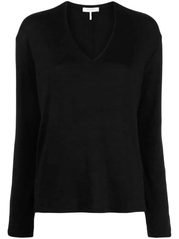 rag & bone Hudson fine-knit sweatshirt - Black Cover