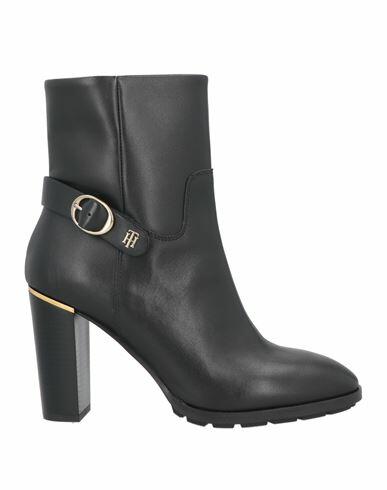 Tommy Hilfiger Woman Ankle boots Black Soft Leather Cover