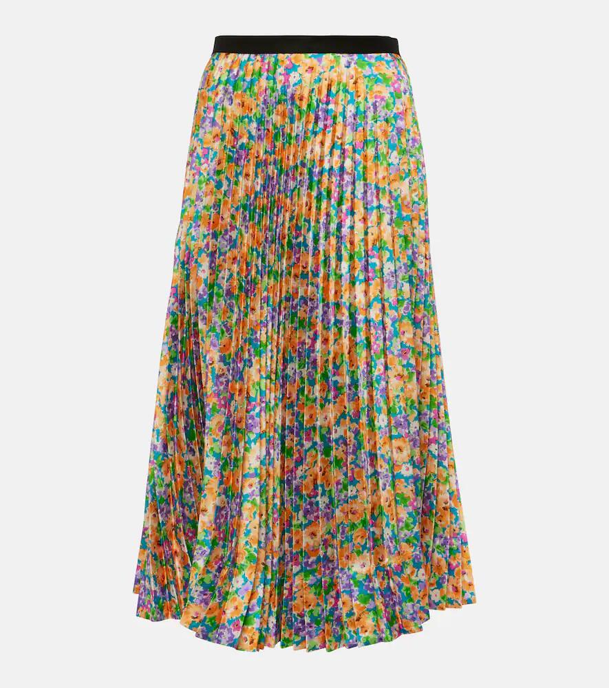 Plan C Floral pleated midi skirt Cover