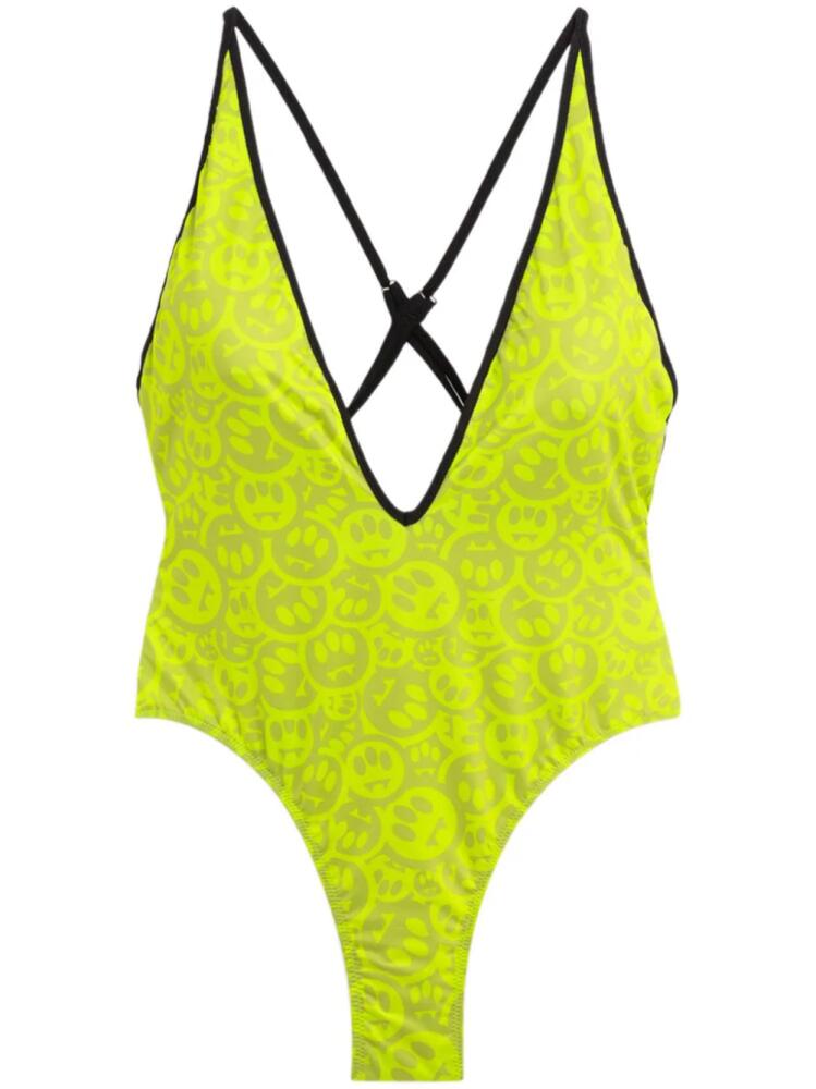 BARROW logo-print swimsuit - Yellow Cover