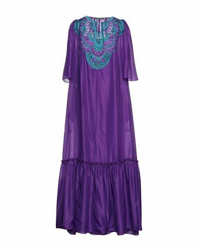 Alberta Ferretti Woman Maxi dress Purple Silk, Polyamide Cover