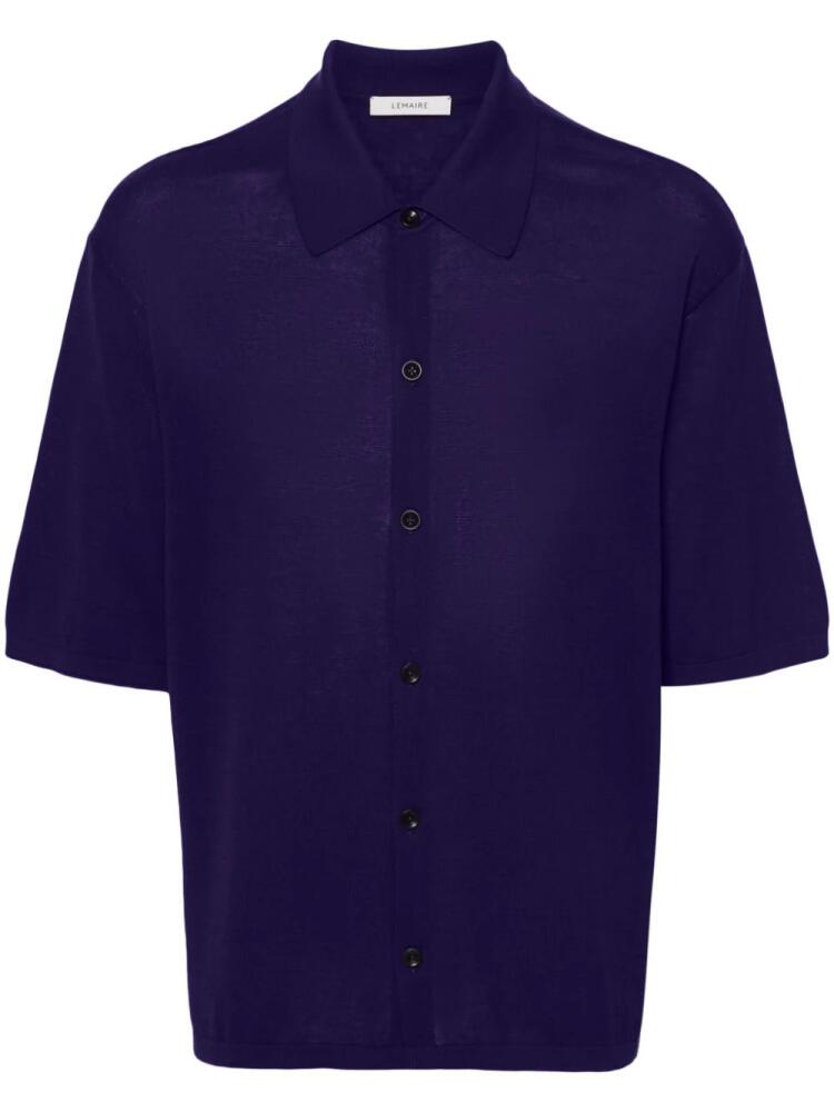 LEMAIRE fine-knit cotton shirt - Purple Cover