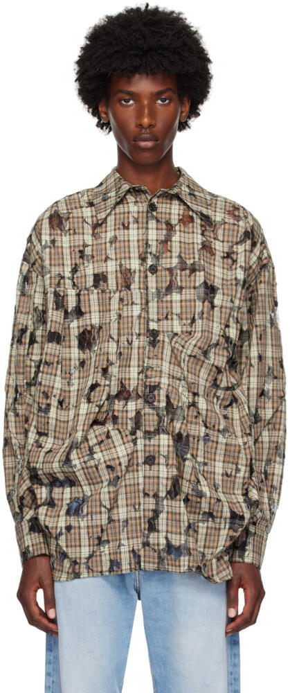 Andersson Bell Beige Emiil Check Shirt Cover