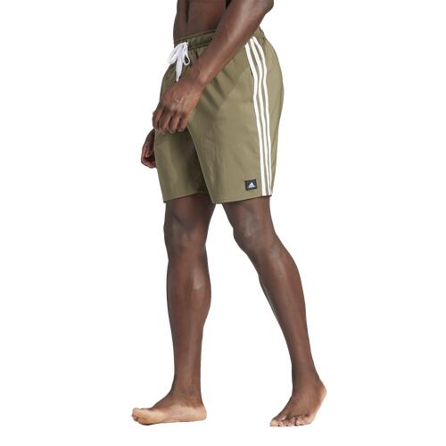 adidas Future Icons 3-Stripes Classic Swim Shorts - Mens White/Olive Strata Cover