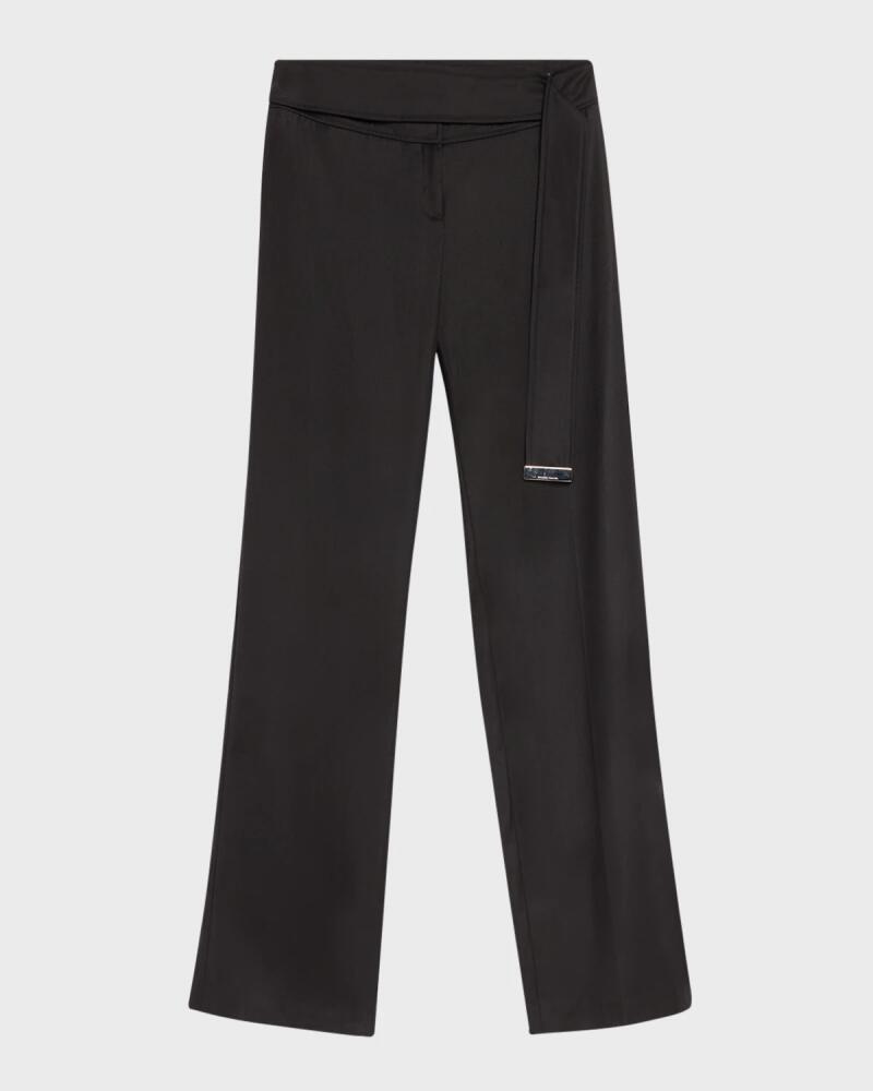 Brandon Maxwell The Ashton Belted Straight-Leg Pants Cover