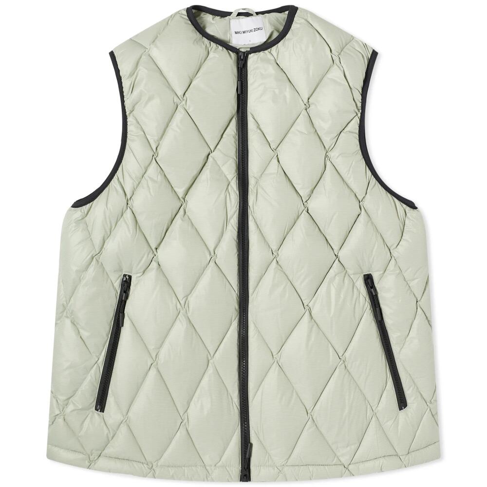 MKI Men's Diamond Down Vest in Light Green Cover