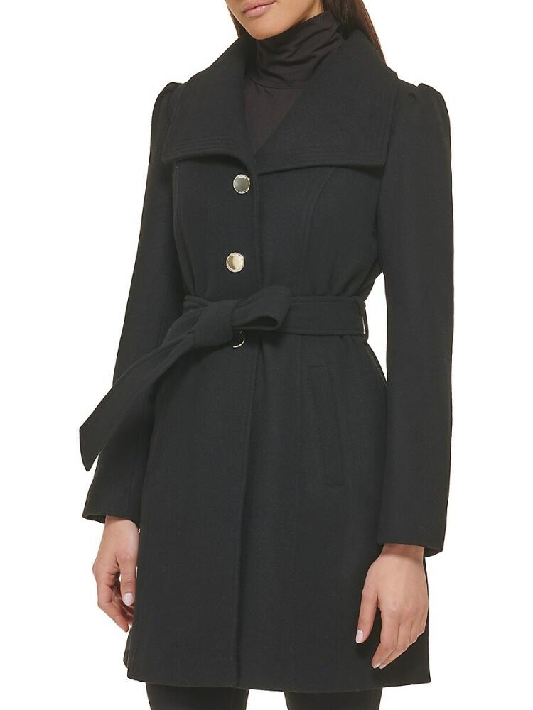 Guess Women's Wool Blend Peacoat - Black Cover