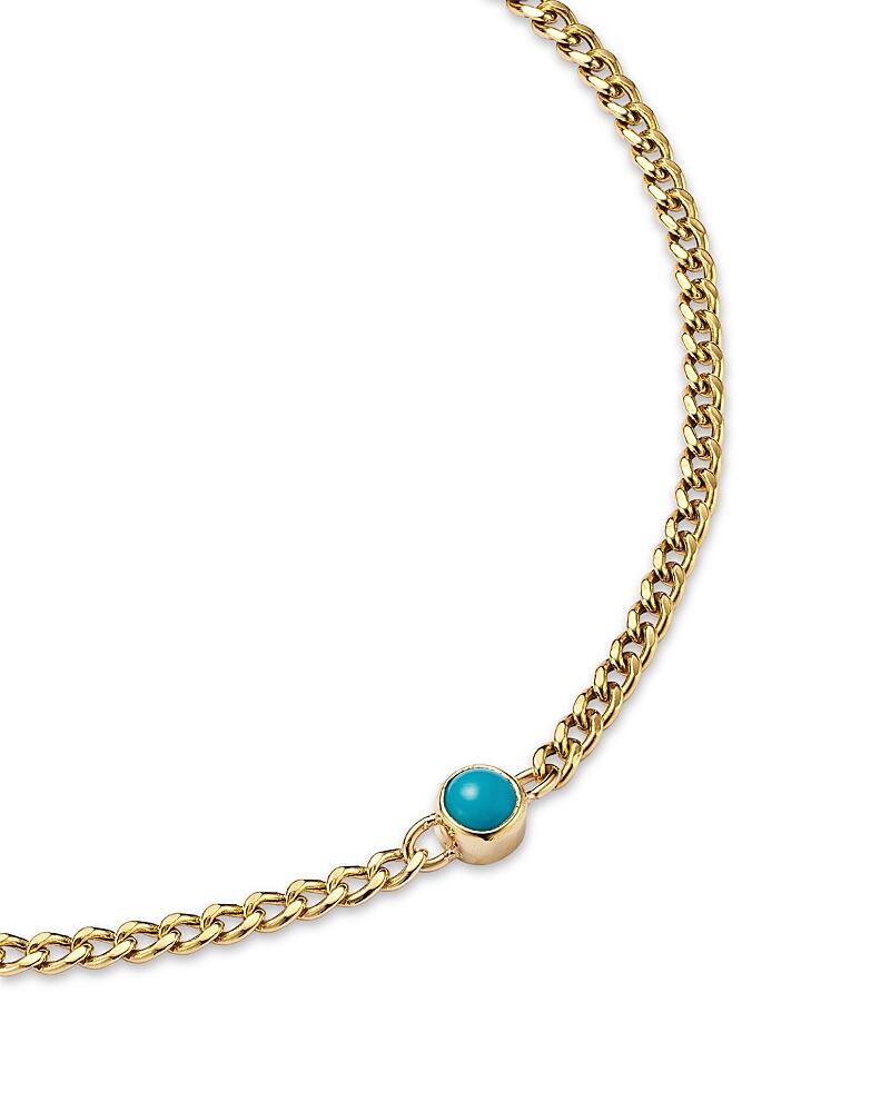 Zoe Chicco 14K Yellow Gold Bezel Set Turquoise Bracelet Cover