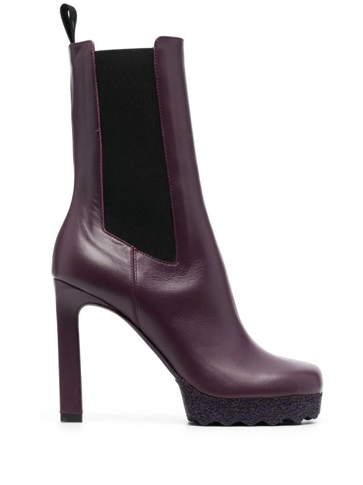 Off-White Sponge-sole Chelsea heeled boots - Purple Cover