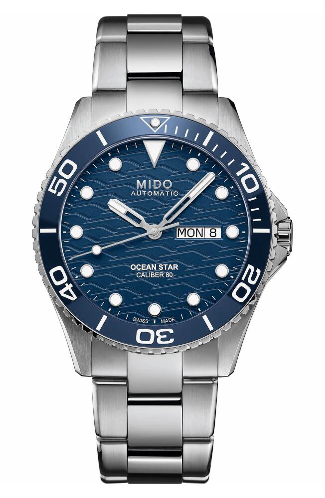 MIDO Ocean Star 200 Bracelet Watch, 42.5mm in Silver Cover