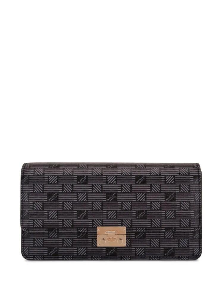 Moreau Gigi logo-print clutch bag - Black Cover