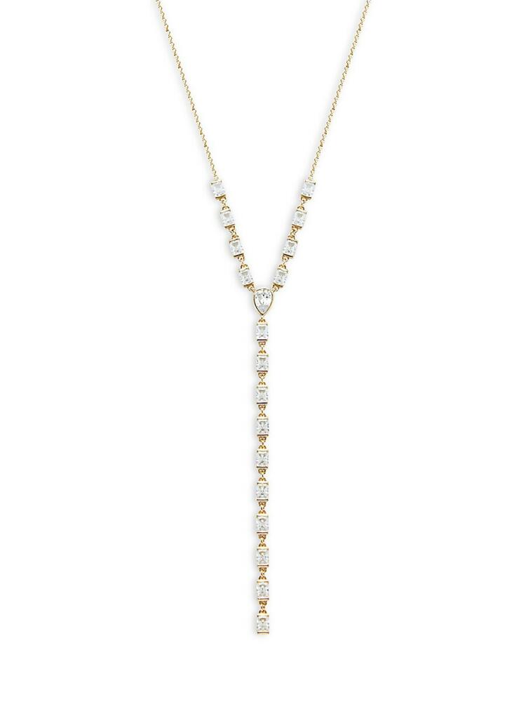 Adriana Orsini Women's Zoe 18K Goldplated & Cubic Zirconia Lariat Necklace Cover