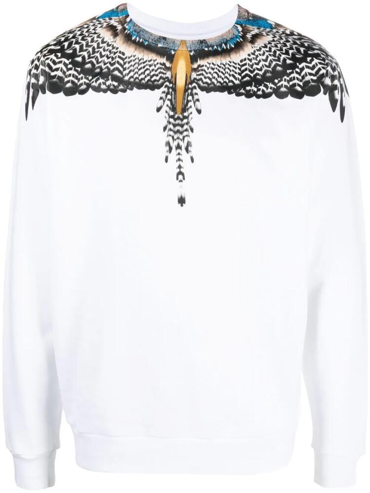 Marcelo Burlon County of Milan Grizzly Wings-print sweatshirt - White Cover